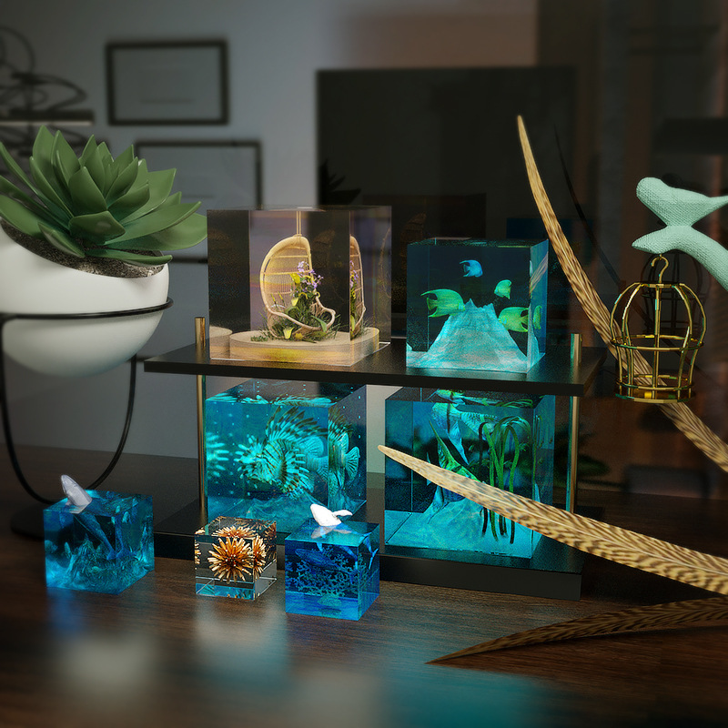 3D Cube UV Resin Molds DIY Jew - огляд і ціна Resin Ocean Wave Mold