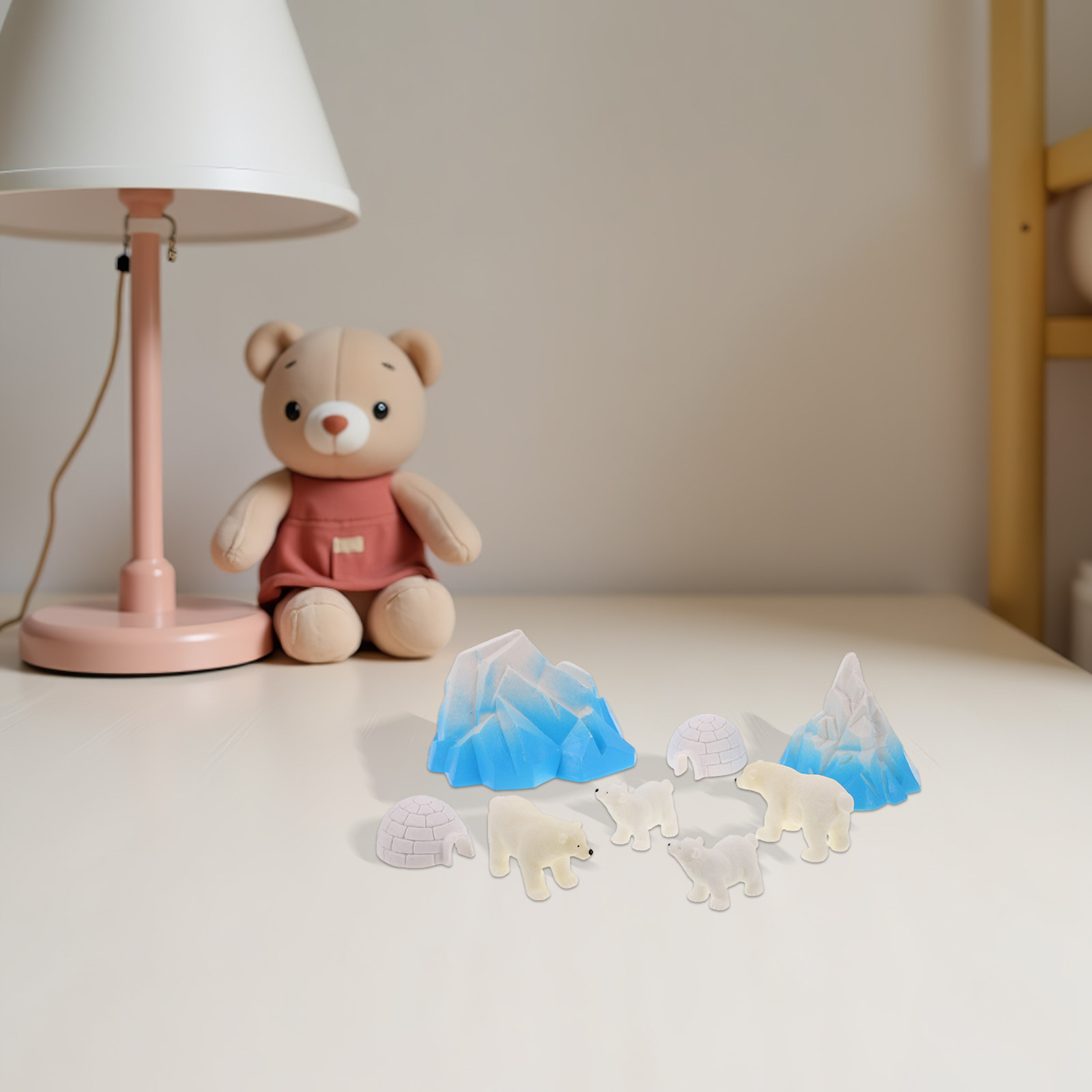 8Pcs Mini Resin Polar Bears Ar - огляд і ціна Crafting Resin