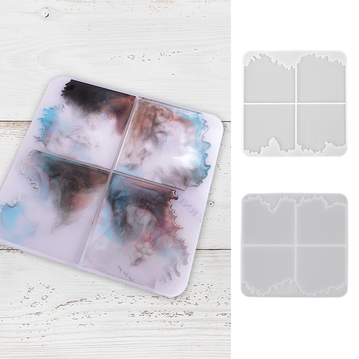 1Pcs Crystal Epoxy Silicone Mo - огляд і ціна Resin Ocean Wave Mold