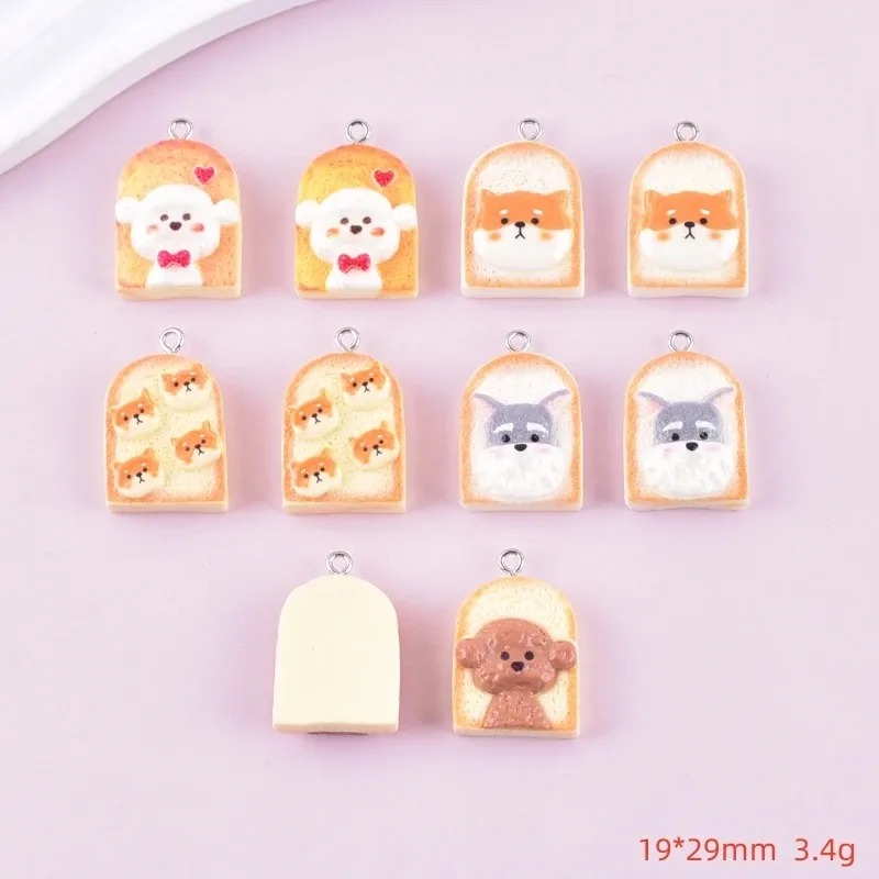 10Pcs Cute Toast Dog Resin Pen - огляд і ціна Resin Craft Supplies