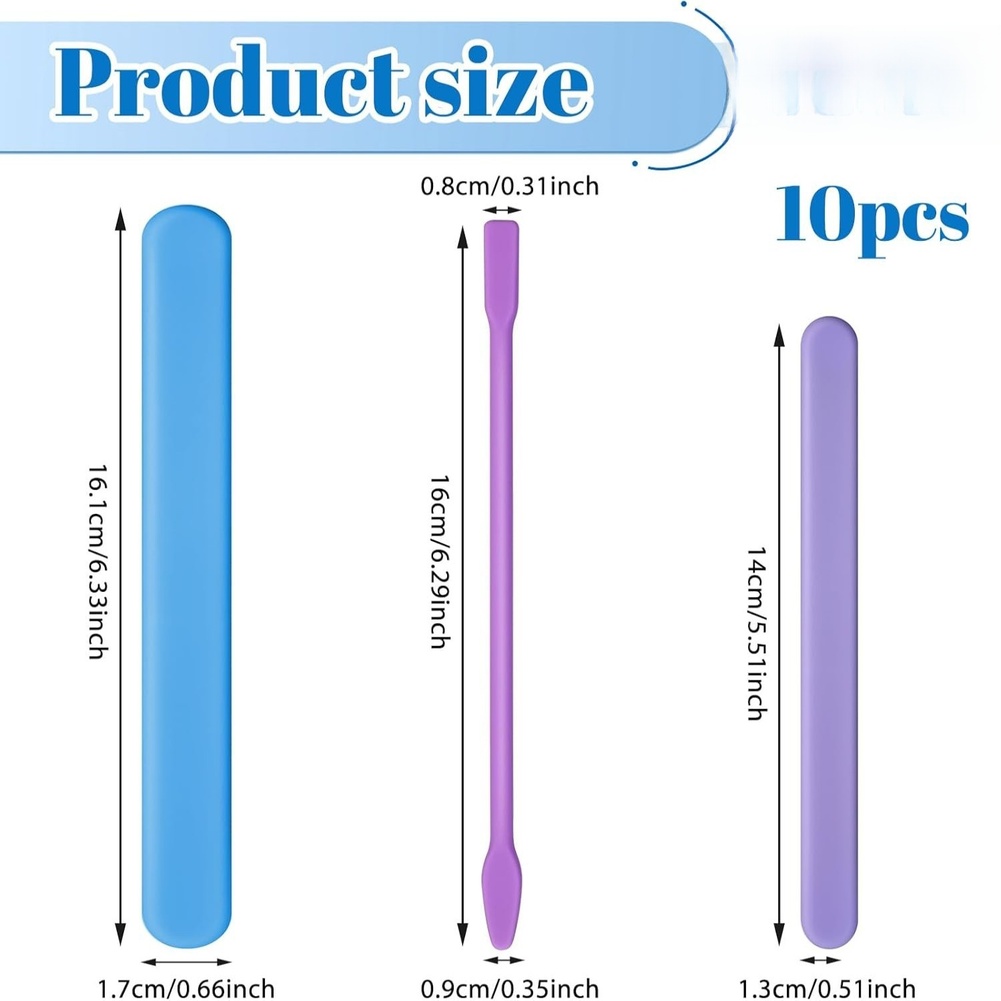 10 Piece Silicone Stirring Set - огляд і ціна Resin Craft Workshop